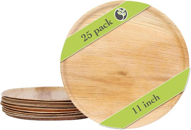 Palm Leaf Disposable Round Plates by NAturally Chic