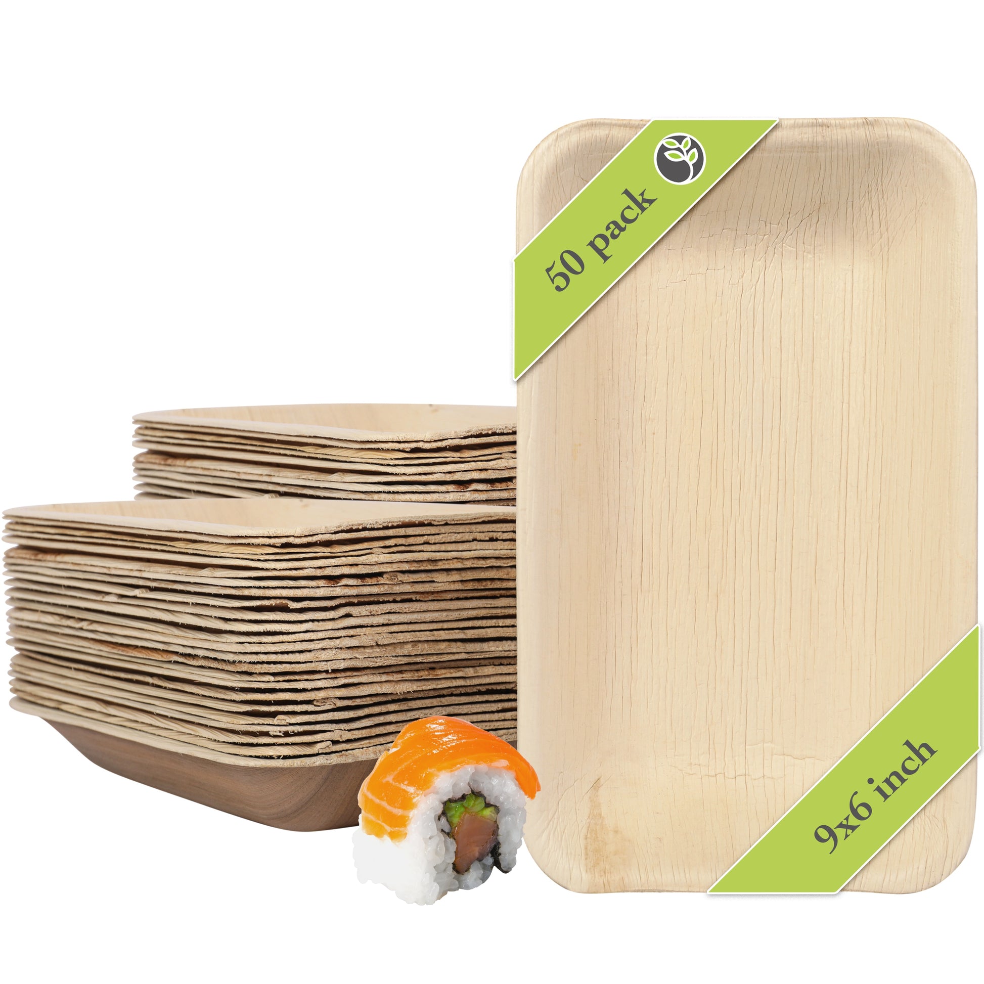 9x6" Eco-Friendly Palm Leaf Plates img 5