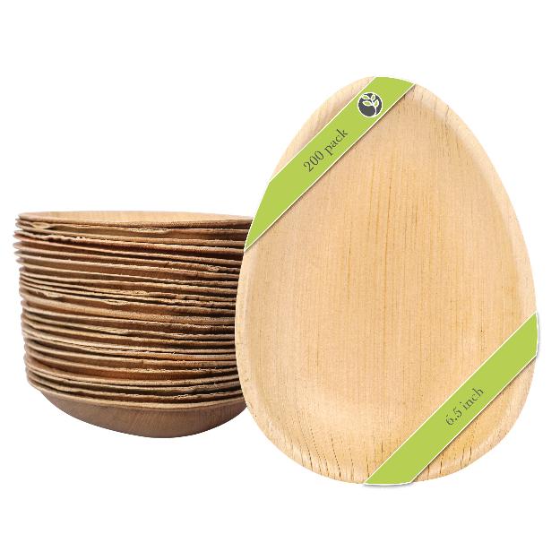 6.5" Oval Deep Palm Leaf Plates img 5